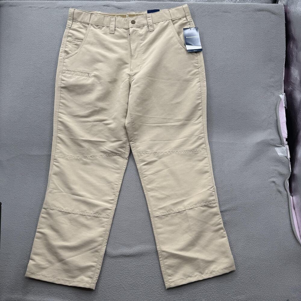 Propper Pants Mens 38x36 Khaki EdgeTec Slick Pant Soil Stain‎ Resistant DWR Duty